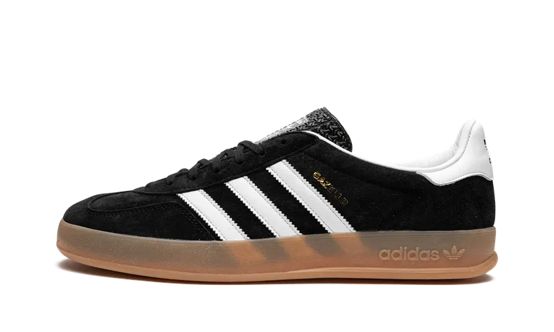 adidas Gazelle Indoor “Core Black”: tijdloos zwart-wit, plat profiel