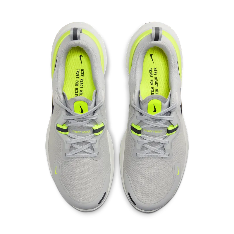 Nike React Miler Grey Fog Grey Fog/Particle Grey-Volt-Black (CW1777-005)