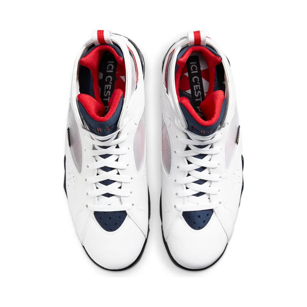 Air Jordan x PSG Retro 7 (2021) – “White / College Navy / Sport Royal / University Red” (CZ0789-105)