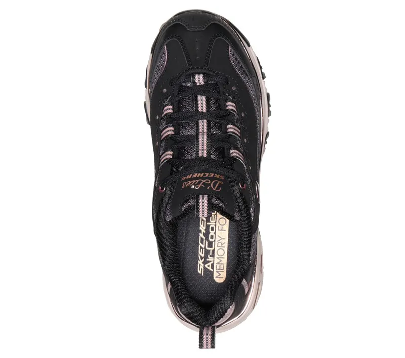 Skechers D’Lites – Chrome Wave Sneaker Black/Roos Gold
