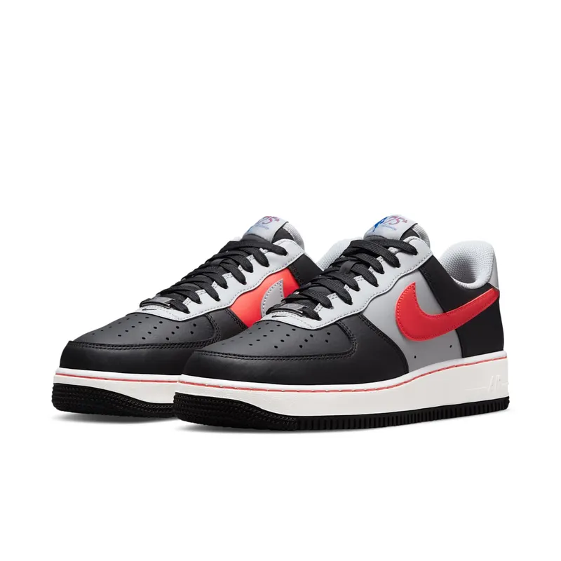 Nike x NBA Air Force 1 Low 5th Anniversary Chile Red – “Black / Grey Fog-chile Red-sail” (DC8874-001)