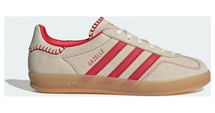 adidas Gazelle Indoor Beige Better Scarlet (JS1402)