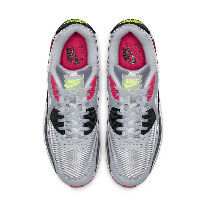 Nike Air Max 90 Wolf Grey Rush Pink Wolf Grey/Rush Pink-Volt-White (AJ1285-020)