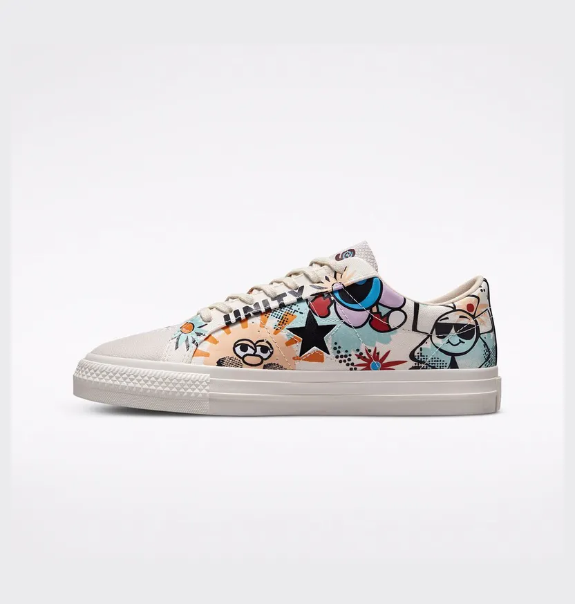 Converse One Star Floral Egret/multi/zwart (172933C)