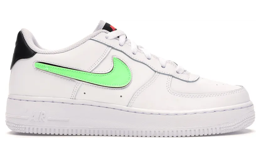 Nike Air Force 1 Low Removable Swoosh White Green Strike (GS)