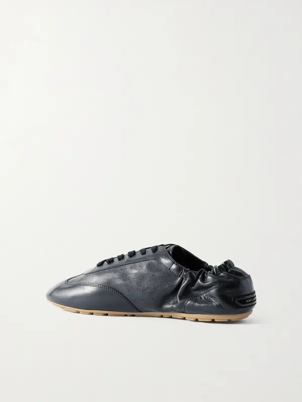 Saint Laurent Lewis Full-Grain Leather Sneakers Black (86256825V00) (4)