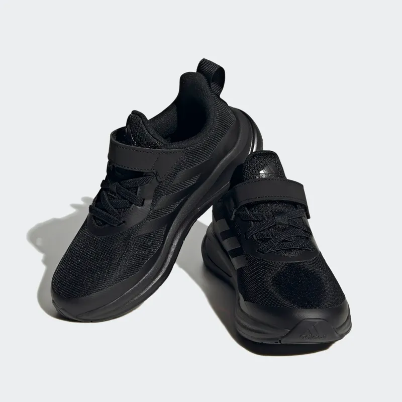 Adidas FortaRun Sport Running Elastic Lace and Top Strap Core Black / Core Black / Cloud White (GZ1825)