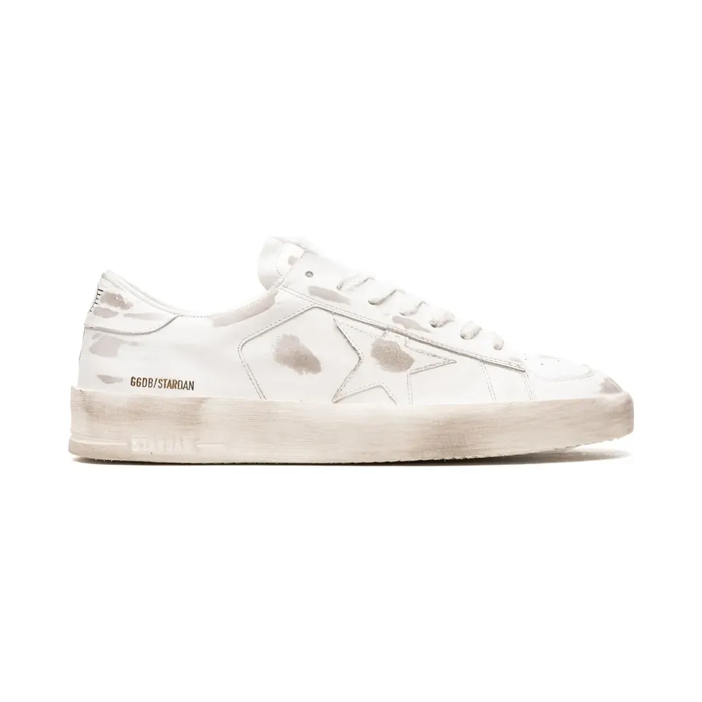 Golden Goose Stardan leren sneakers – Weiß (GMF00128F000568)