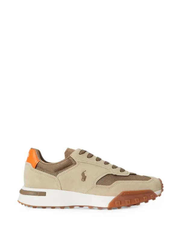 Polo Ralph Lauren Eldridge sneakers with suède vlakken – Beige (809P15702001)