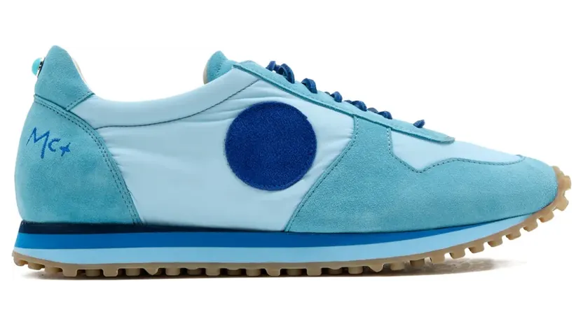 Blu Scarpa Sneakers met ronde patch – Blauw (LTRRUNBLU)