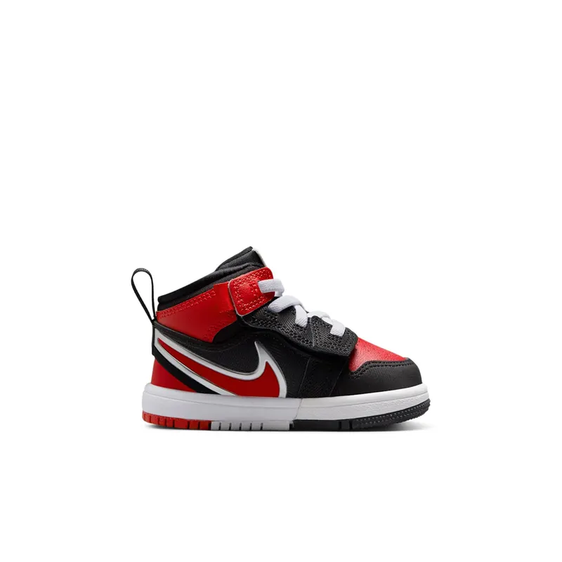 Jordan 1 Mid RM EasyOn TD “Black White University Red” (FQ1283-006)