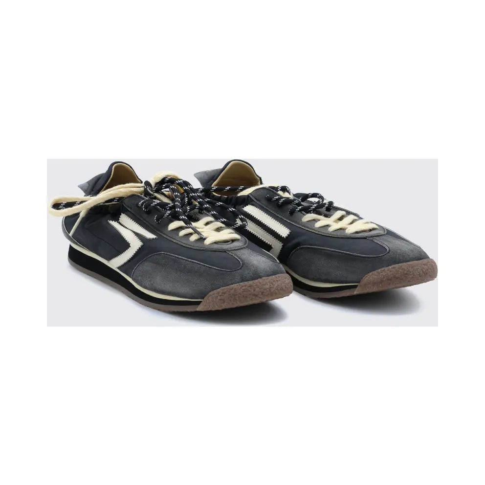 Puraai Panther Low-Top in Vegan Leather and Recycled Nylon Black (PU602P055)
