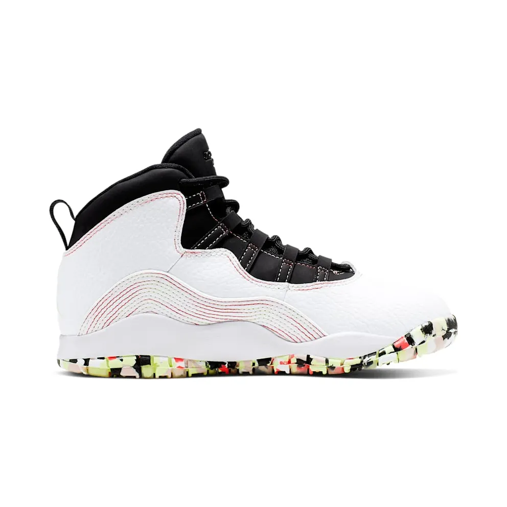 Jordan 10 Retro White Barely Volt Ember Glow (PS) White/Barely Volt-Black-Ember Glow (BV1844-176)