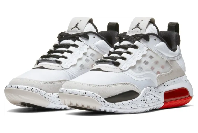 Jordan Air Max 200’White Challenge Red’ GS White/Black/Challenge Red/Vast Grey (CD5161-100)