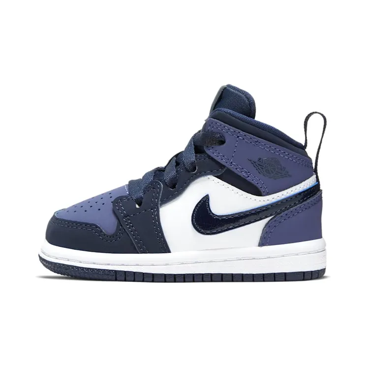 Jordan 1 Mid “Obsidian / Sanded Purple / White” (640735-445)