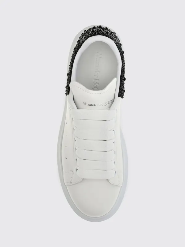 Mcqueen Oversize Crystal-Embroidered Leather with Chunky Sole Earth (666407WIAK29581)