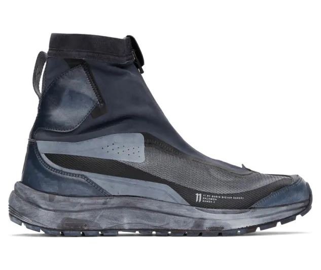 11 by Boris Bidjan Saberi Black and Navy Salomon Edition Bamba 2 High Sneakers (150 11xS)