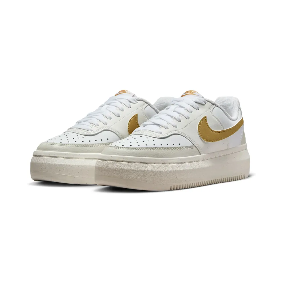 Nike Court Vision Alta “White / Light Bone / Sail / Metallic Gold” (DZ5394-100)