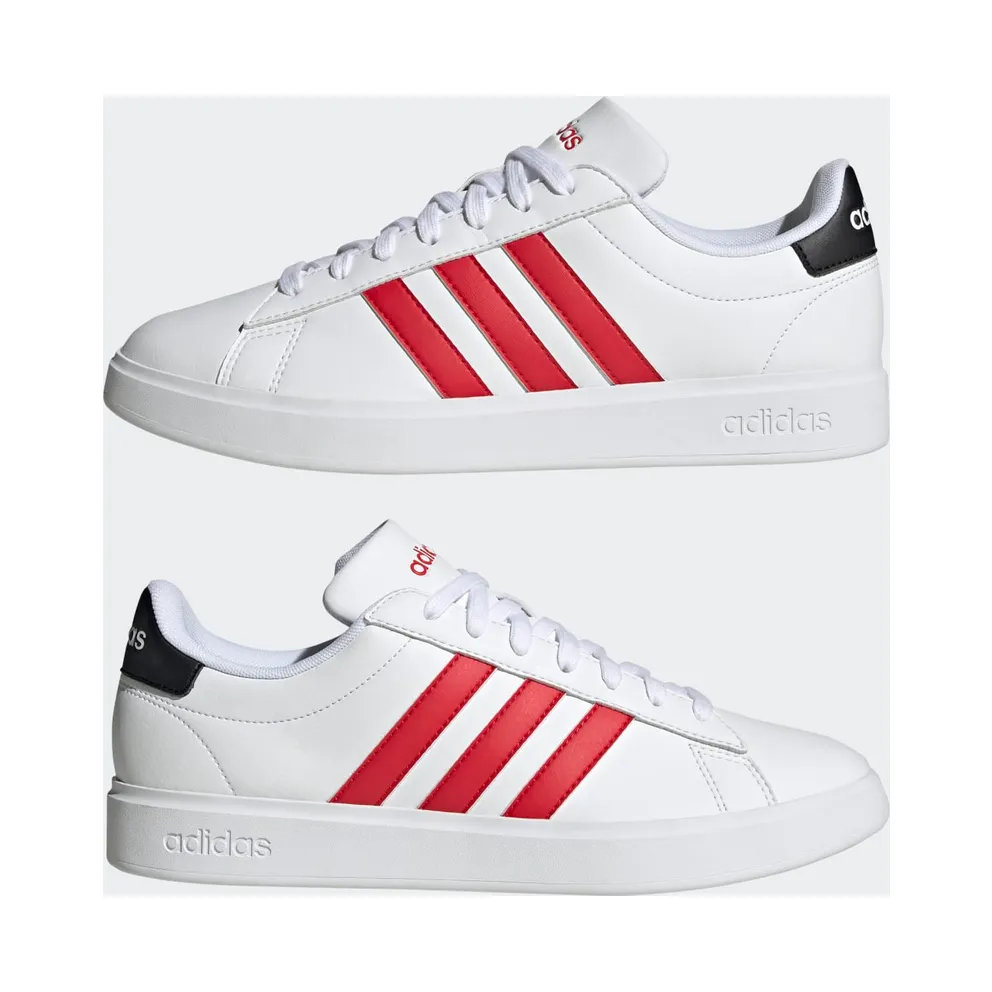 Adidas Grand Court Cloudfoam Comfort Cloud White / Better Scarlet / Core Black (FZ6363)