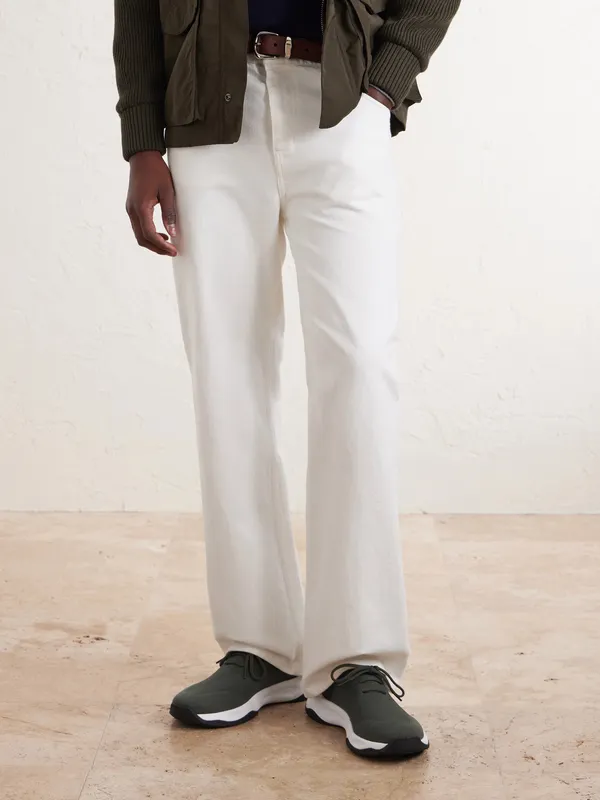Berluti Shadow Logo-Embroidered Leather-Trimmed Stretch-Knit Army green (S6610-009)