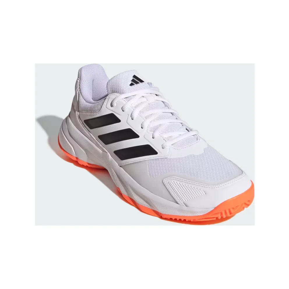 adidas Courtjam Control 3 White Black Lucid Orange (KJ3699)