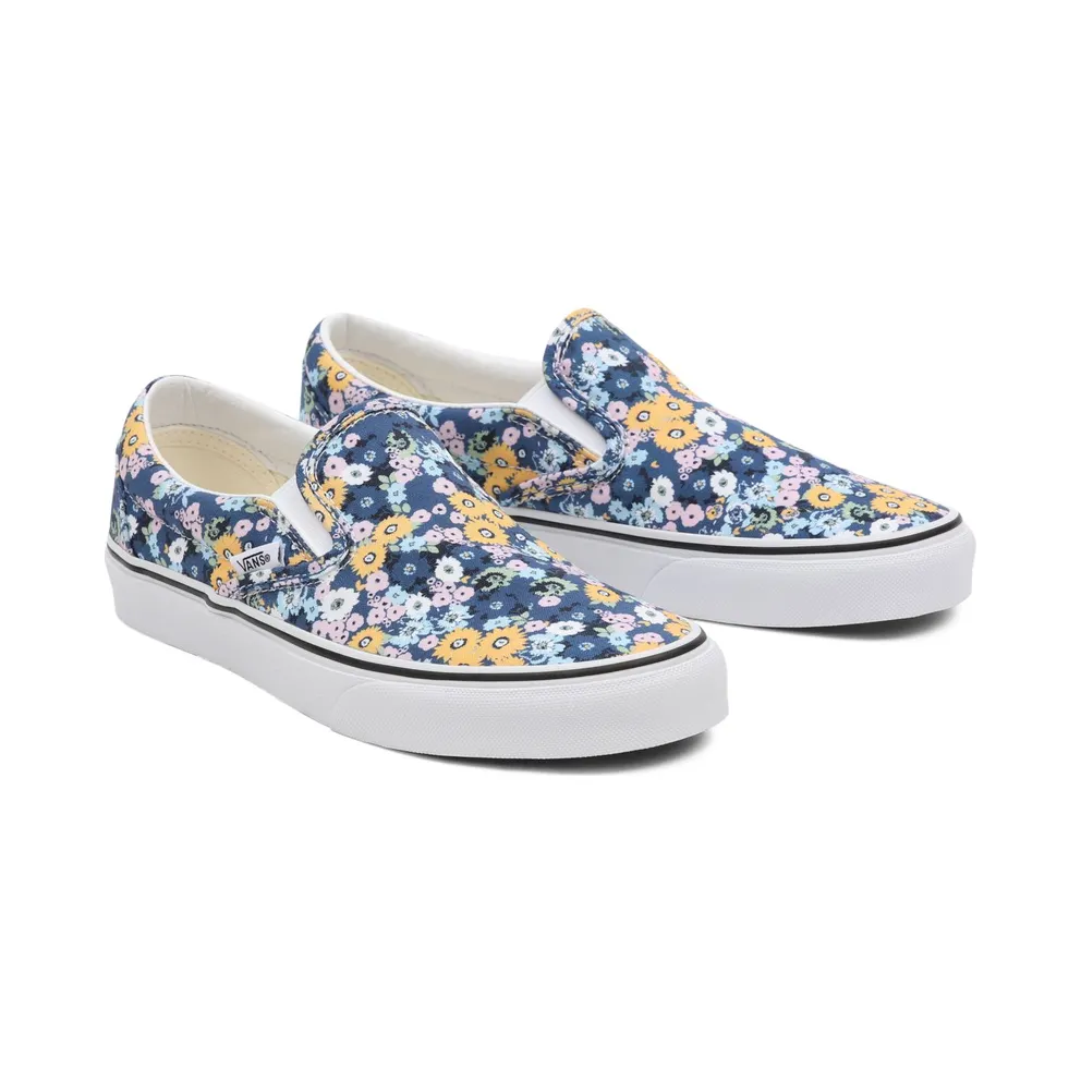 VANS Floral Classic Slip-on Shoes Blue (VN000XG8AS2)