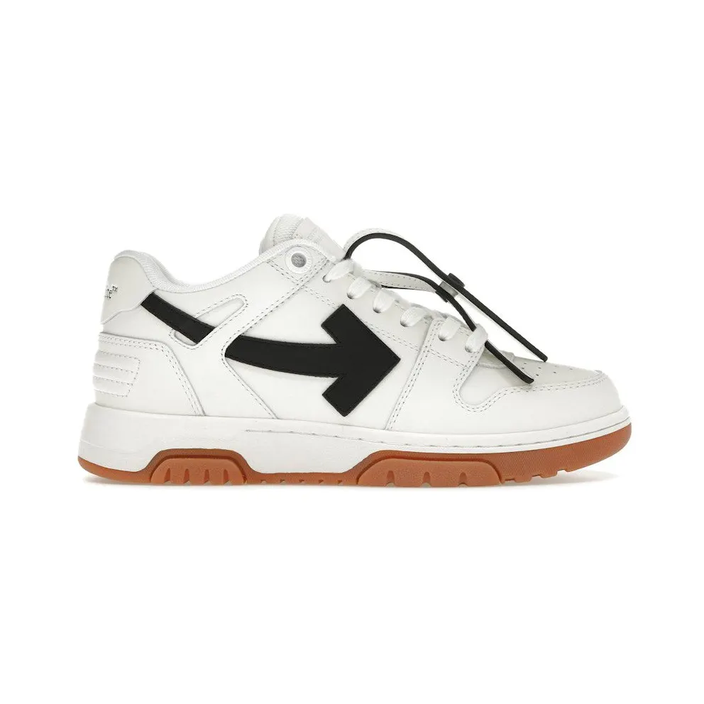 OFF-WHITE Out Of Office OOO Low Tops White Black Gum (OMIA189C99LEA011-0110)