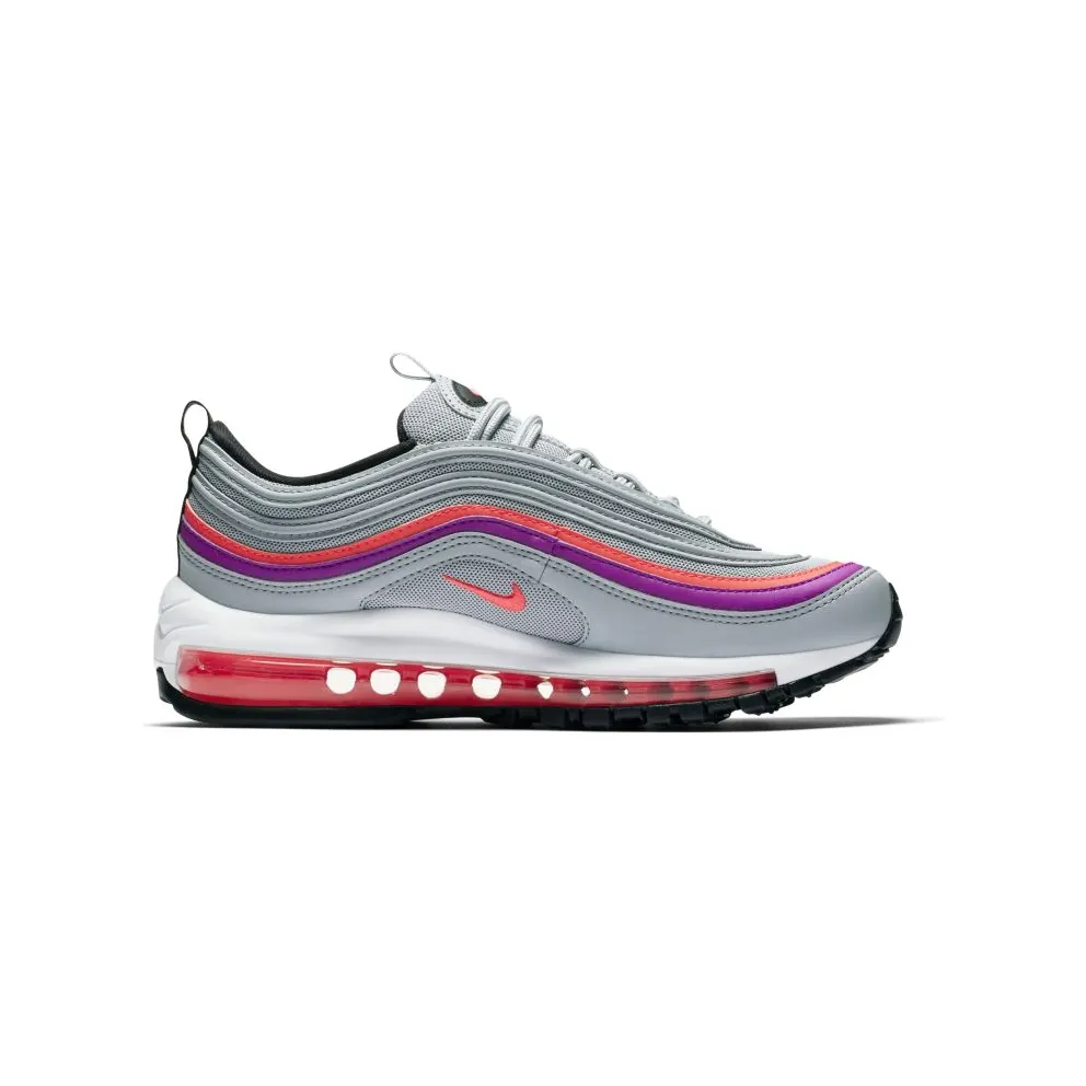 Nike Air Max 97 Wolf Grey Solar Red Vivid Purple (W) Wolf Grey/Solar Red-Vivid Purple (921733-009)