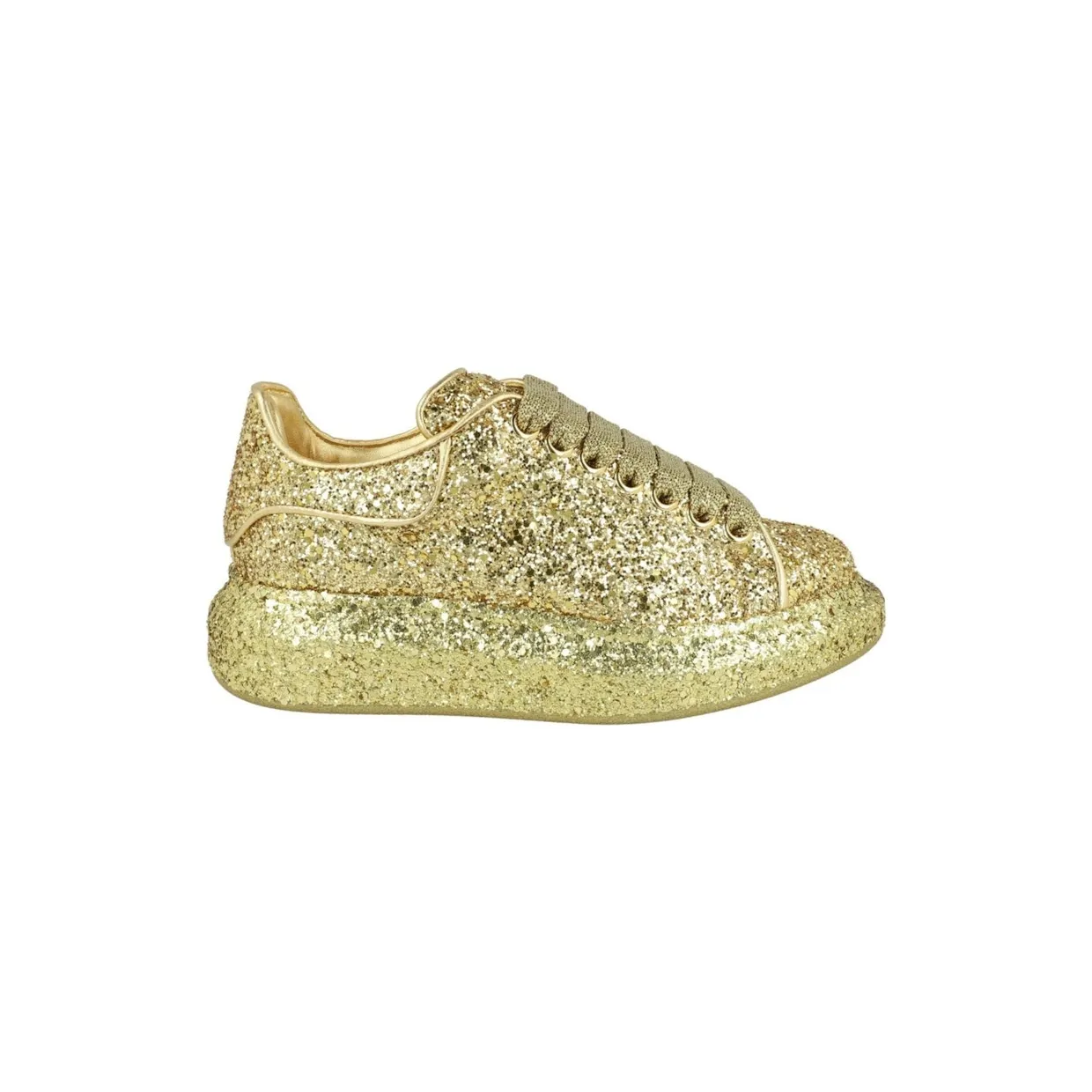Alexander McQueen Oversized Glitter Gold (708072 W4JF9 8000)