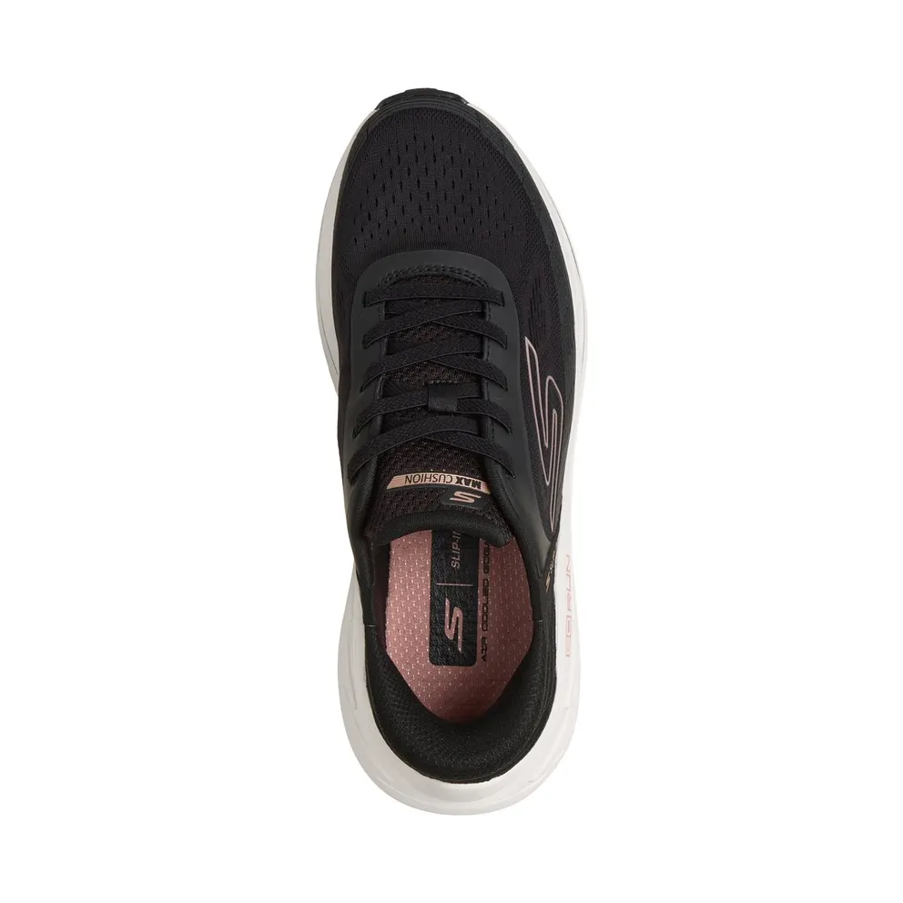 Skechers Slip-ins: Max Cushioning Elite 3 “Lenara Sneaker Black / Pink” (129724BKPK)