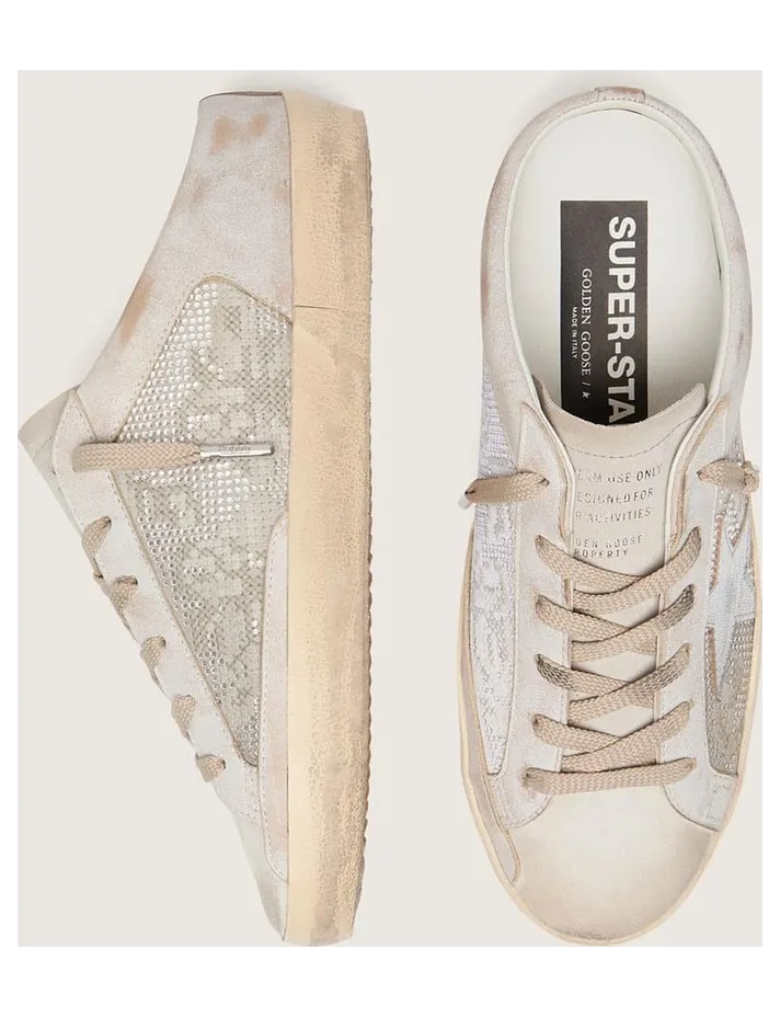 Golden Goose Women’S Super-Star Sabots Ltd In Swarovski With Metallic Silver Leather Star (GWF00937.F008494.60684) (3)