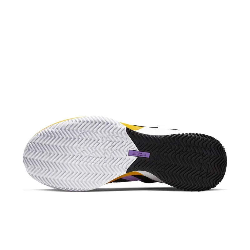 Nike LeBron Soldier 13 Lakers Black/White-University Gold-Bright Violet Style (AR4228-004)