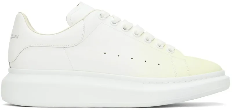 Alexander McQueen White & Blue Gradient Oversized Sneakers (645867WHZ4N)