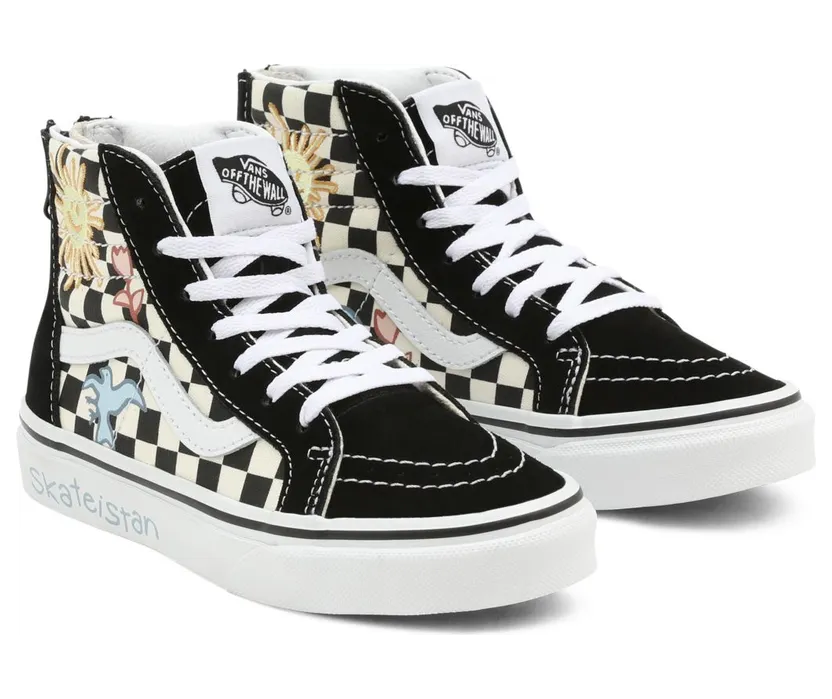 VANS Vans X Skateistan Sk8-hi Zip Kinderschoenen Zwart (VN000W9W89C)