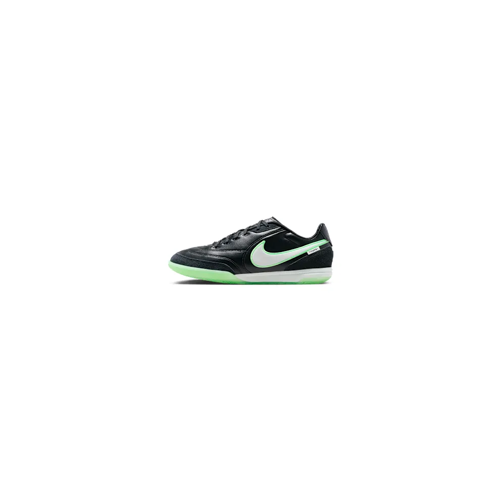 Nike Tiempo Streetgato Indoor/Court Low-Top “Black/Black/Illusion Green” (HQ7017-001)