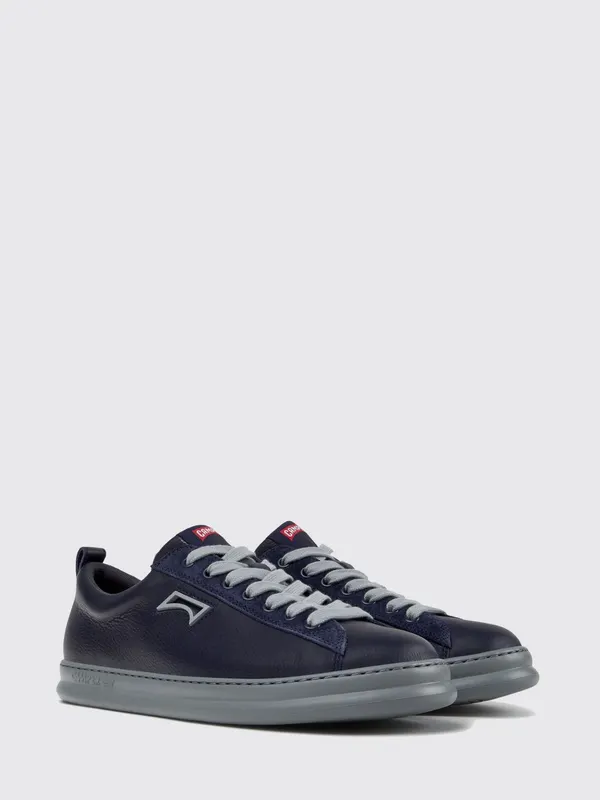 Camper Runner Low-Top in Natural Grain Leather with XL Extralight Sole Blue (K101052-013RUNNER0)