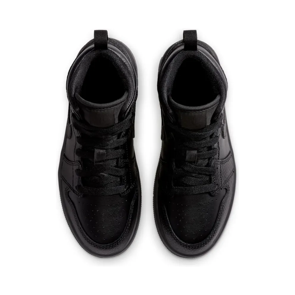 Jordan 1 Mid Younger Kids’ Black (640734-091)
