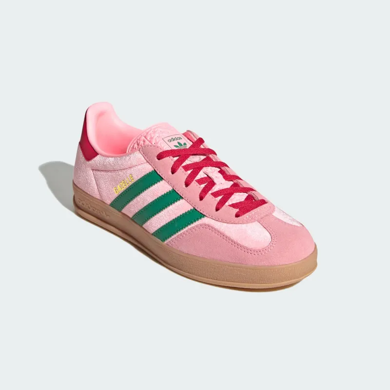 Adidas Gazelle Indoor Court Green / Glow Pink / Gum (JI2713)