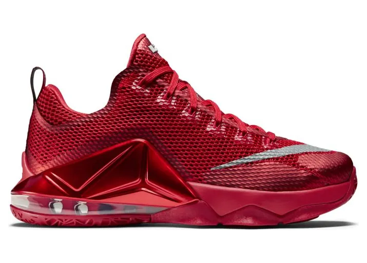 Nike LeBron 12 Low ‘University Red’ University Red/Reflective Silver-Gym Red-Black (724557-616)