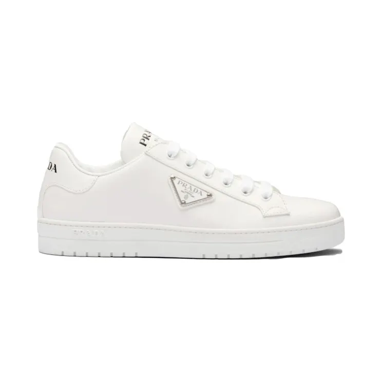 Prada Downtown Low Top Sneakers Leather White Silver (1E904M_B4L_F0009_F_030)