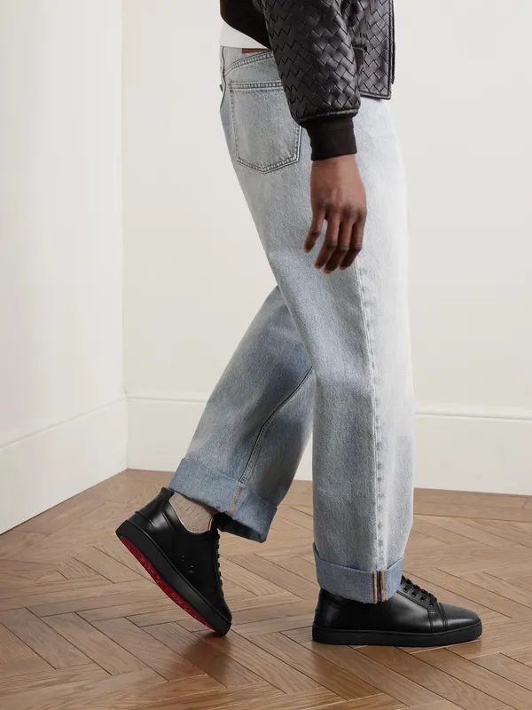 Christian Louboutin Louis Junior Leather Sneakers Black (3240420) (2)