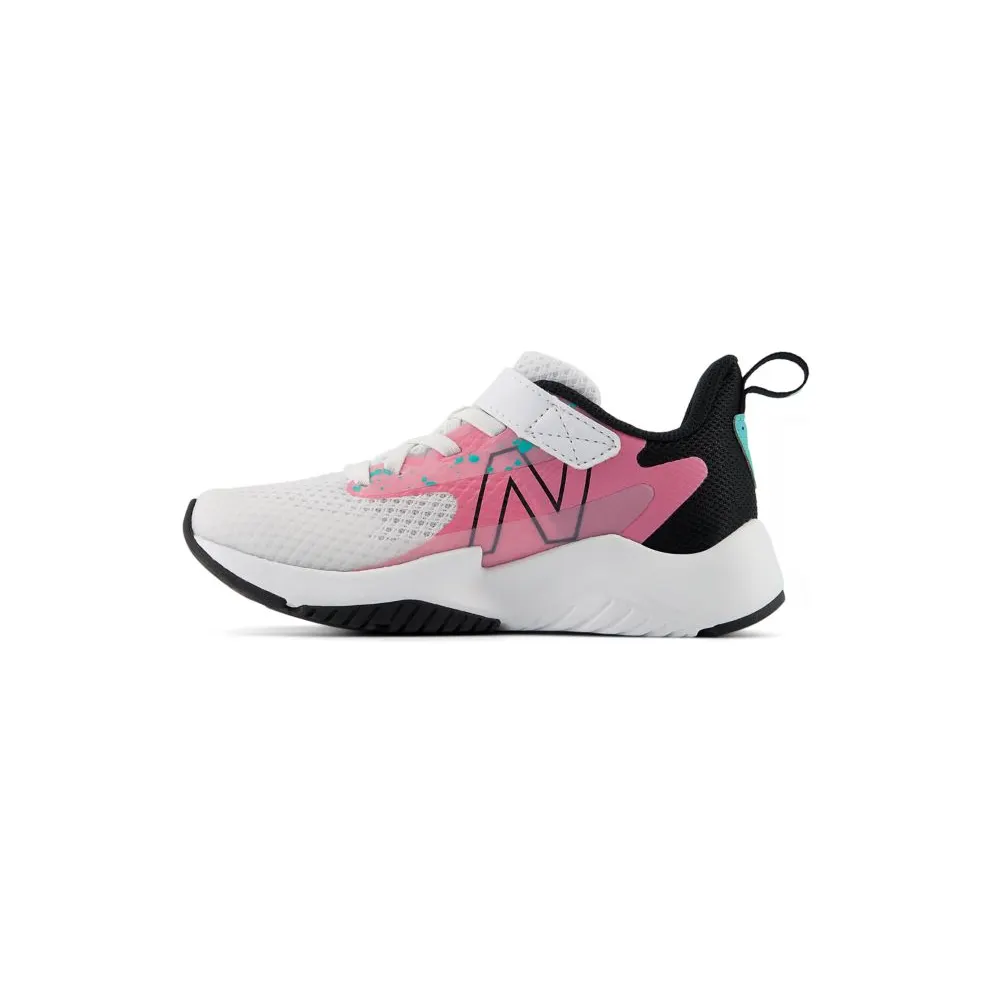 New Balance Rave Run v2 Bungee Lace White Real Pink Black (YTRAVFP2)