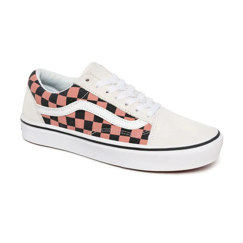 VANS Mixed Media Comfycush Old Skool Shoes (White)