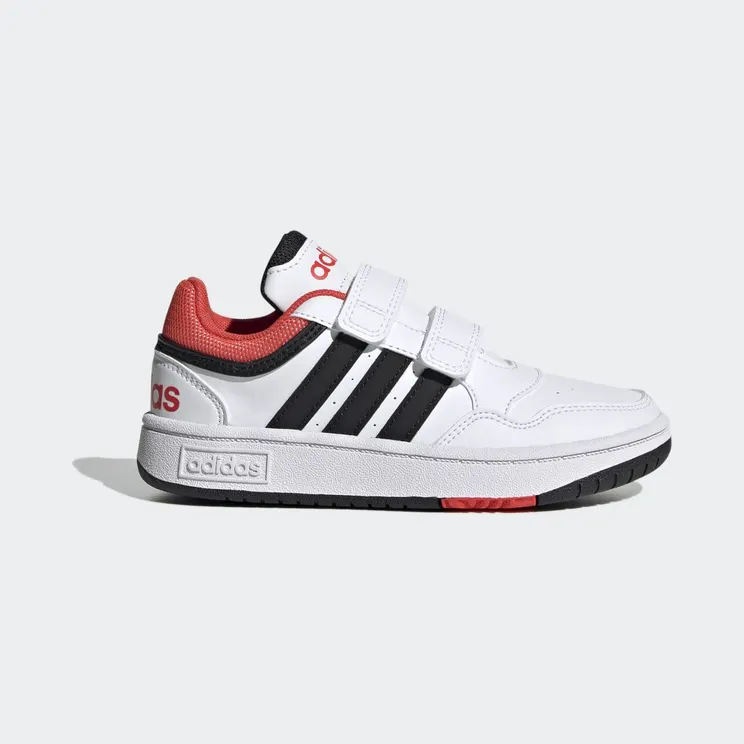 adidas Hoops Lifestyle Basketball Hook-and-loop “Cloud White / Core Black / Bright Red” (H03863)