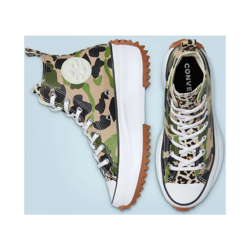 Converse Archive Print Run Star Hike High Top Candied Ginger/piquant Green “Camo” (170913C)