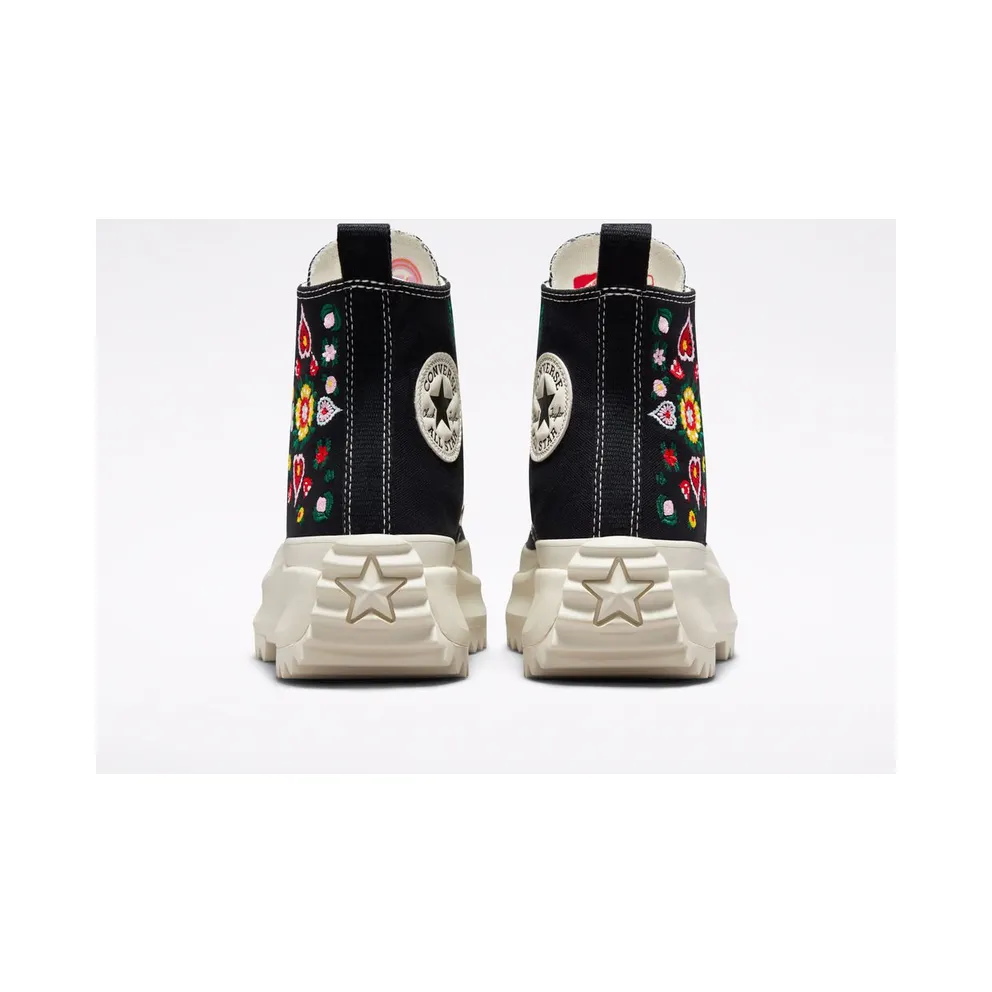 Converse Run Star Hike Platform Floral Embroidery Black/egret/midnight Clover (A02192C)