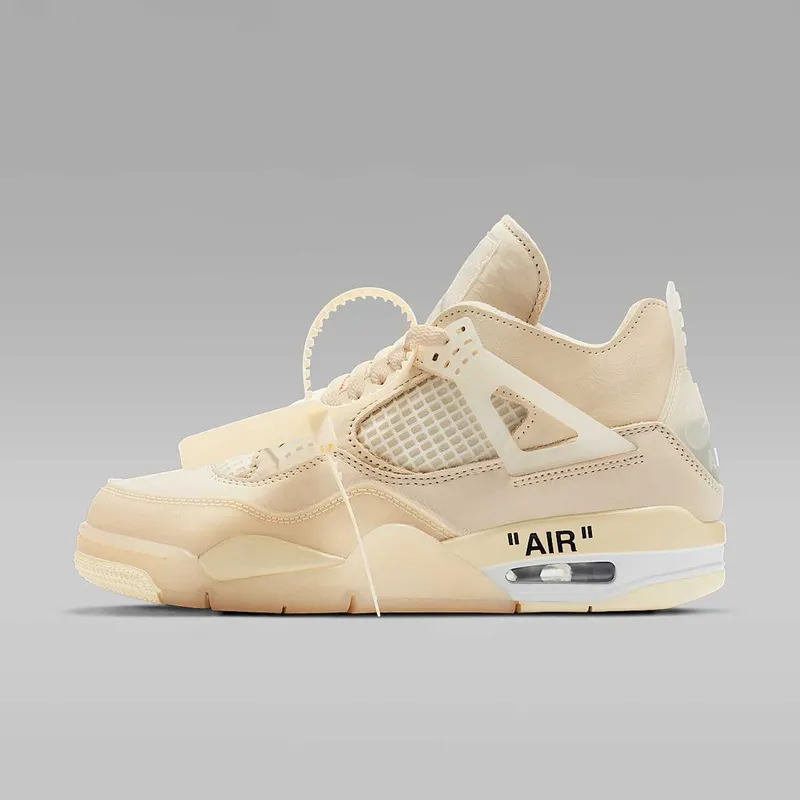 Jordan 4 Retro Off-White Sail (W) Sail/Muslin-White-Black (CV9388-100)