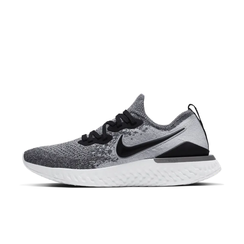 Nike Epic React Flyknit 2 White Pure Platinum (W) White/Pure Platinum/Black (BQ8927-102)