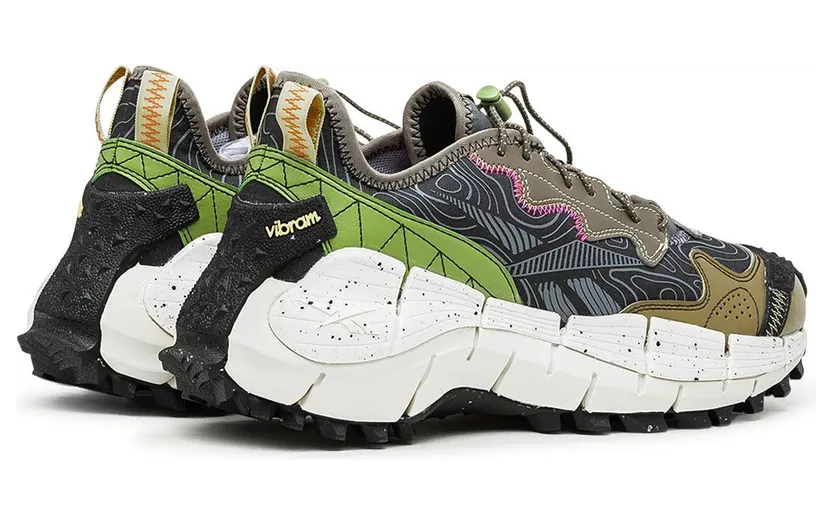 Reebok Zig Kinetica II Edge Pure Grey 8 / Wild Moss / Sulfur Green (GX0511)