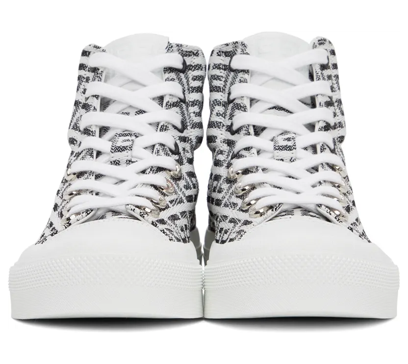 Givenchy White 4G Jacquard City Sneakers (BE0025E10N004) (2)